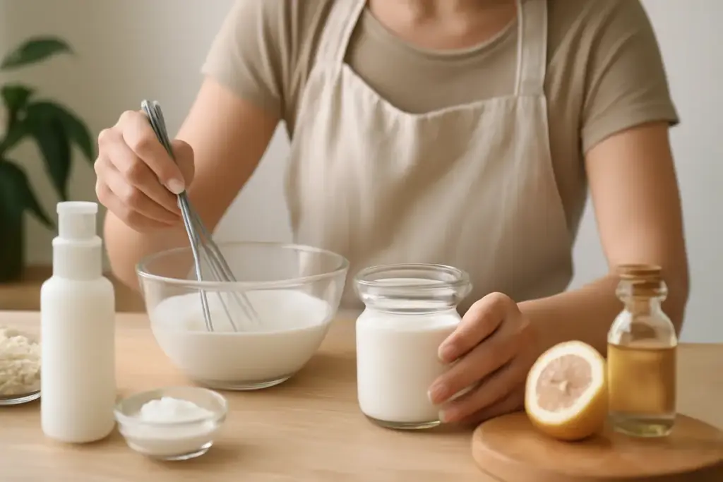 Latte detergente bio homemade: la preparazione passo dopo passo per una pelle sempre luminosa