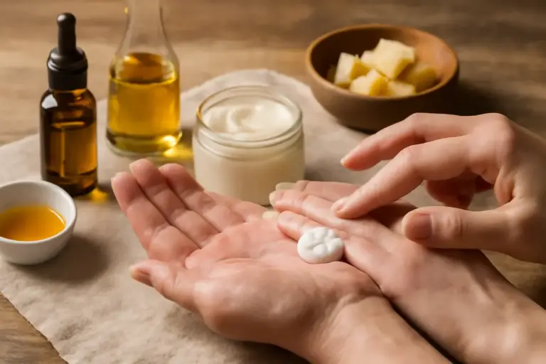 Crema mani DIY per mani screpolate: la combinazione di oli che protegge senza ungere
