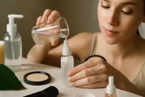 Come si prepara uno spray fissativo trucco naturale? Il dettaglio che trasforma la durata del make-up